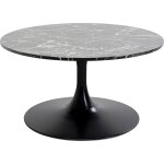 Table basse schickeria effet marbre noir 80cm kare design