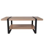 Table basse stratifiés métal naturel et noir Table basse stratifiés métal naturel et noir