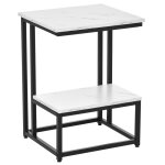 Table basse structure acier plateau marbre blanc Table basse structure acier plateau marbre blanc