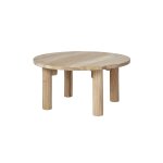 Table basse en teck massif ronde