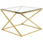 Table basse verre doré Table basse verre doré