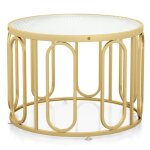 Table basse verre ronde 60, 5 x 60, 5 x 44, 5 cm