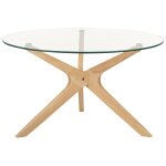 Table basse verre de sécurité marron clair Table basse verre de sécurité marron clair