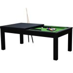 Table de billard convertible noire tapis vert
