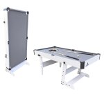 Table de billard pliable accessoires inclus grise 79x153x77cm