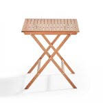 Table bistrot pliante carre en bois d'eucalyptus