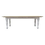 Table blanche rectangulaire en chne 8 couverts blanche