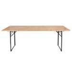 Table de brasserie en bois et banc 220 cm Table de brasserie en bois et banc 220 cm