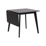 Table carrée extensible en bois l80 / 120 noir Table carrée extensible en bois l80 / 120 noir