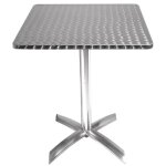 Table carrée à plateau basculant inox 600 mm bolero Table carrée à plateau basculant inox 600 mm bolero