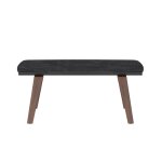 Table en cramique ardoise et bois fonc avec allonge