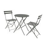 Table et chaises de jardin pliables d60 x 70cm, kaki