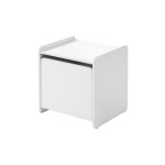 Table de chevet 1 porte blanc