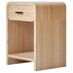 Table de chevet 1 tiroir en bois marron Table de chevet 1 tiroir en bois marron