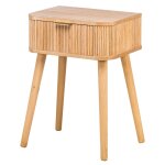 Table de chevet 1 tiroir en bois naturel Table de chevet 1 tiroir en bois naturel