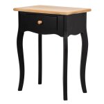 Table de chevet 1 tiroir en bois noir Table de chevet 1 tiroir en bois noir