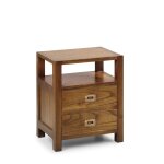 Table de chevet en bois marron l 50 cm Table de chevet en bois marron l 50 cm