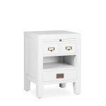 Table de chevet en bois de mindi blanc l 45 cm Table de chevet en bois de mindi blanc l 45 cm