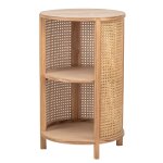 Table de chevet en bois et rotin naturel Table de chevet en bois et rotin naturel