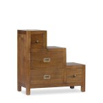 Table de chevet escalier en bois marron l 70 cm Table de chevet escalier en bois marron l 70 cm