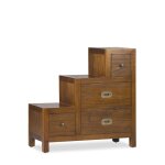 Table de chevet escalier en bois marron l 70 cm Table de chevet escalier en bois marron l 70 cm