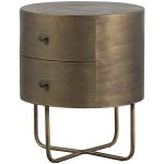 Table de chevet en mtal laiton
