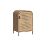 Table de chevet en rotin, 1 porte Table de chevet en rotin, 1 porte