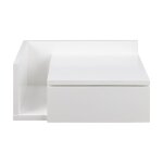 Table de chevet suspendu 1 tiroir 1 niche blanc Table de chevet suspendu 1 tiroir 1 niche blanc