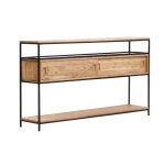 Table console en bois marron 140 cm