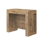 Table console  rallonge en bois, finition chne rustique 9045 - 90295