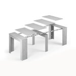 Table console à rallonge effet bois ciment 90x51h78 cm Table console à rallonge effet bois ciment 90x51h78 cm