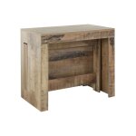 Table console à rallonge effet bois érable 300x90h77 cm Table console à rallonge effet bois érable 300x90h77 cm