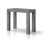 Table console  rallonge effet gris ciment 9045 cm - 90300 cm