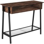 Table console style industriel 100 x 35 x 80, 5 cm bois foncé Table console style industriel 100 x 35 x 80, 5 cm bois foncé