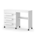 La table de couture avec 3 étagères, blanc 118 x 79. 3cm La table de couture avec 3 étagères, blanc 118 x 79. 3cm