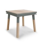 Table de cuisine carrée avec tiroir 80 cm, 100% frêne massif Table de cuisine carrée avec tiroir 80 cm, 100% frêne massif