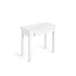 Table de cuisine extensible en mélamine et métal blanc l40 / 80 Table de cuisine extensible en mélamine et métal blanc l40 / 80