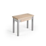 Table de cuisine extensible portefeuille mélamine chêne gris l40 / 80 cm Table de cuisine extensible portefeuille mélamine chêne gris l40 / 80 cm