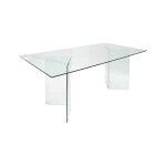 Tables à dîner en verre 180x90 cm Tables à dîner en verre 180x90 cm