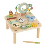 Table d'éveil avec xylophone et animaux en bois à partir de 18 mois Table d'éveil avec xylophone et animaux en bois à partir de 18 mois