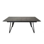Table extensible 180  230 cm gris anthracite en cramique