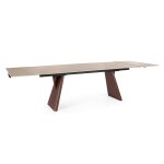 Table extensible 200 / 300×100 noyer / travertin Table extensible 200 / 300×100 noyer / travertin