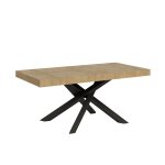 Table extensible 90x180 / 284 cm effet bois chêne nature Table extensible 90x180 / 284 cm effet bois chêne nature