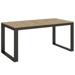 Table extensible 90x180 / 440 cm effet bois ch�ne nature