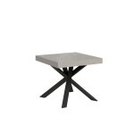 Table extensible 90x90 / 194 cm effet bois cachemire Table extensible 90x90 / 194 cm effet bois cachemire