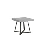 Table extensible 90x90 / 194 cm effet bois gris b�ton