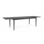 Table extensible en aluminium anthracite 200x100 cm - 300x100 cm
