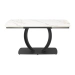 Table extensible cramique noir, blanc