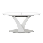 Table extensible effet bois blanc