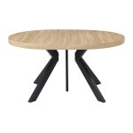 Table extensible effet bois noir